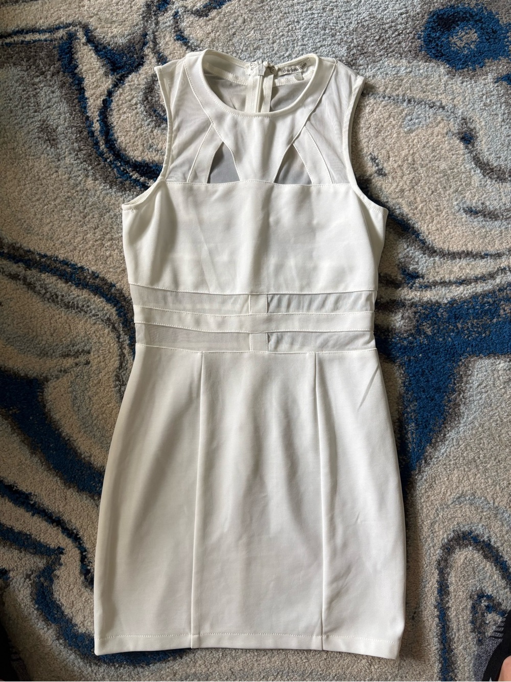 Charlotte Russe White Sleeveless Cutout Mini Dress
